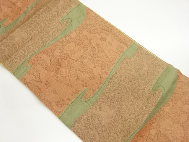 JAPANESE NAGOYA OBI / WOVEN FLOWER